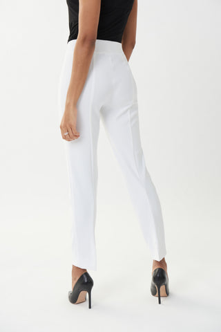 Slim Ankle-length Trousers With Elastic Waistband Style