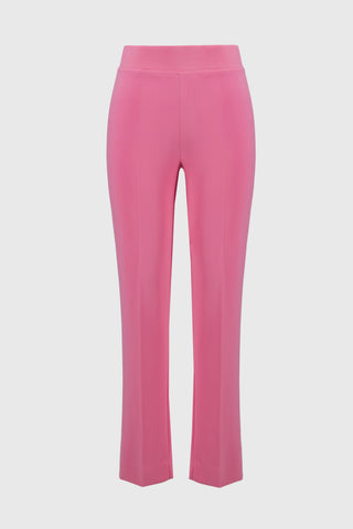 Slim Ankle-length Trousers With Elastic Waistband Style