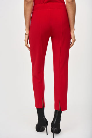 Slim Ankle-length Trousers With Elastic Waistband Style