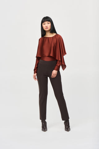 Slim Ankle-length Trousers With Elastic Waistband Style