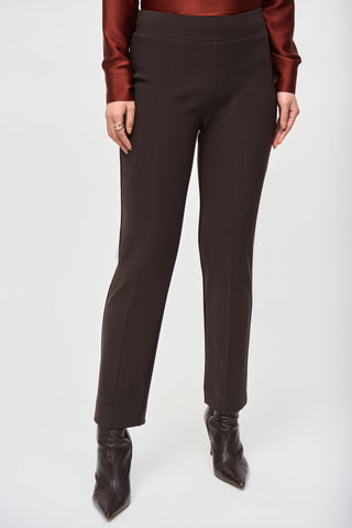 Slim Ankle-length Trousers With Elastic Waistband Style