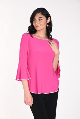 Bright pink rhinestone top