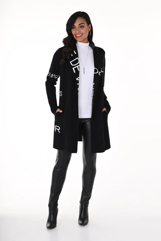 Black and white hoodie cardigan xs / Black/Off White