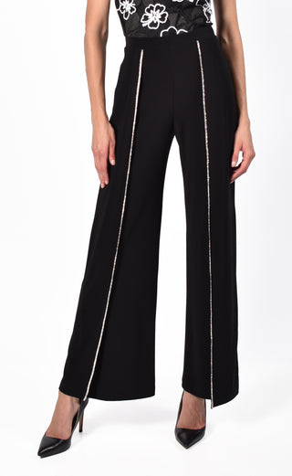 Black rhinestone palazzo pant