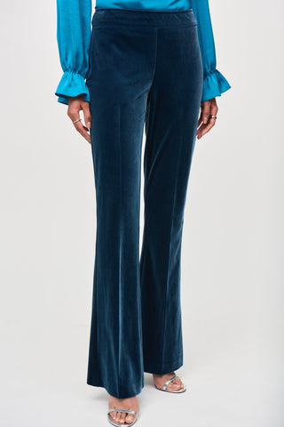 Velvet Flared Pull-On Pants