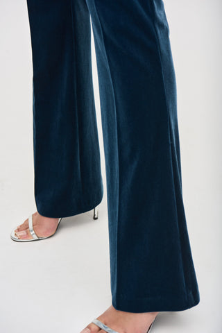 Velvet Flared Pull-On Pants