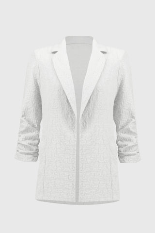 Woven Jacquard Boxy Blazer