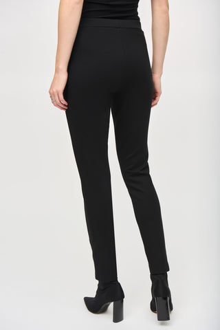 Heavy Knit And Leatherette Leggings