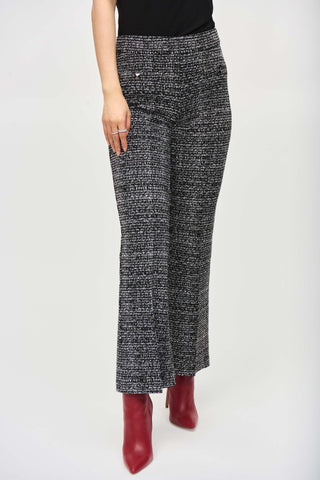 Jacquard Knit Abstract Print Pants