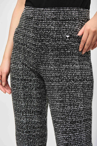 Jacquard Knit Abstract Print Pants