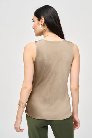 Satin Straight Sleeveless Top