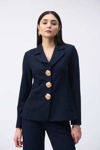 Scuba Crepe Fitted Blazer