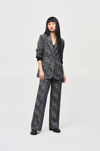 Tweed Knit Wide-Leg Pull-On Pants