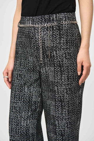 Tweed Knit Wide-Leg Pull-On Pants