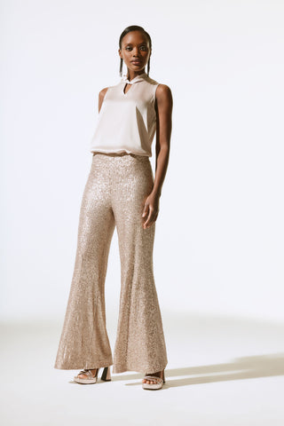 Sequined Wide Leg Pants