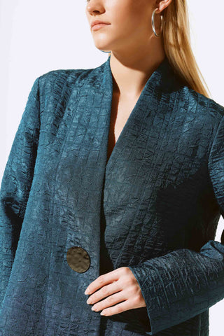 Textured Jacquard Trapeze Jacket