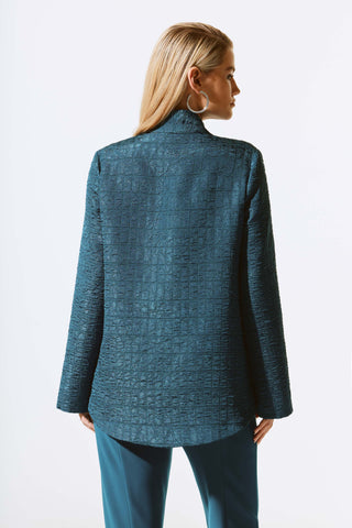 Textured Jacquard Trapeze Jacket