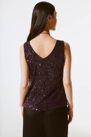 Sequined Sleeveless Fitted Top