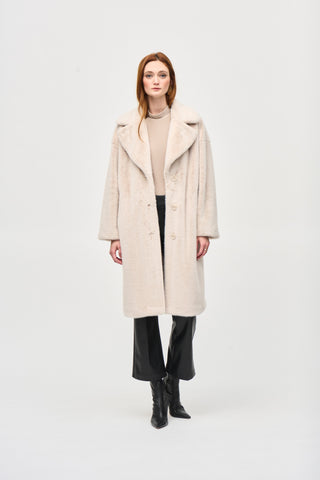 Faux Fur Straight Coat