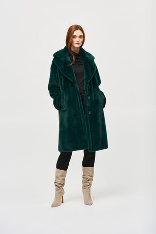 Faux Fur Straight Coat