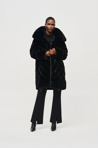 Shinny Reversible Faux Fur Coat