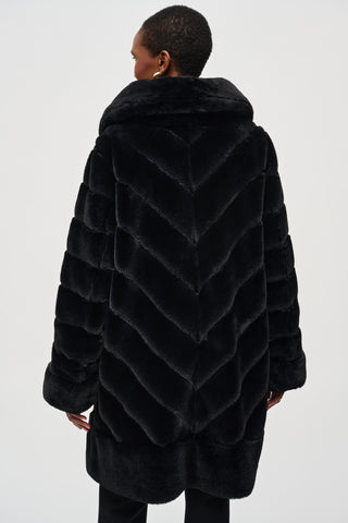 Shinny Reversible Faux Fur Coat