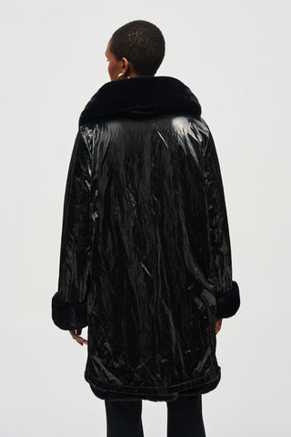 Shinny Reversible Faux Fur Coat