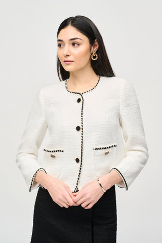 Bouclé Jacket With Contrast Trim