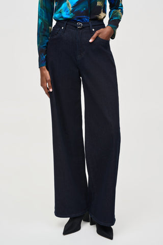 High Rise Wide Leg Denim Pants