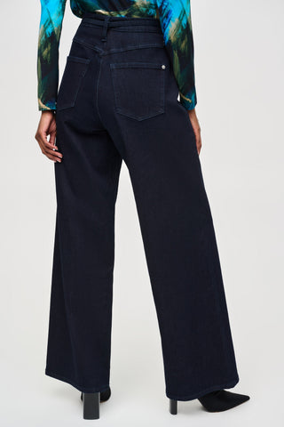 High Rise Wide Leg Denim Pants