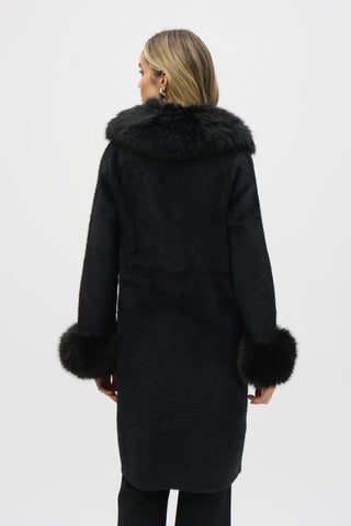 Faux Fur Sweater Coat 