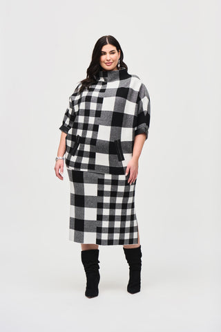 Plaid Jacquard Knit Skirt