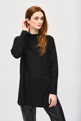 Sweater Knit Mock Neck Tunic