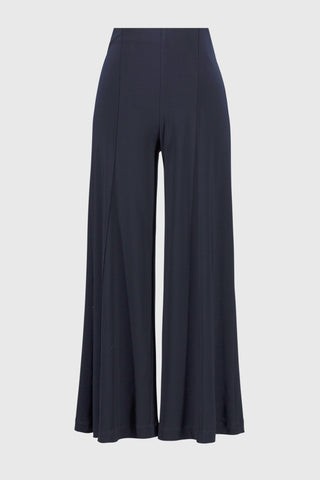 Silky Knit Pull-On Wide-Leg Pants