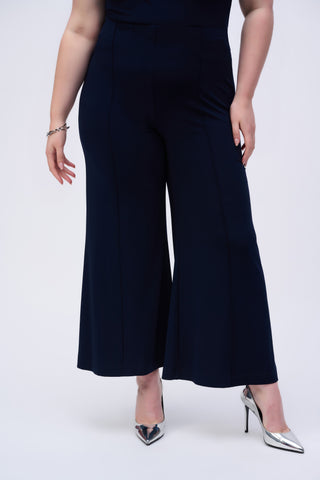 Silky Knit Pull-On Wide-Leg Pants