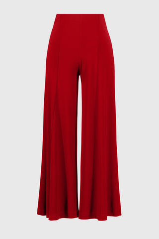 Silky Knit Pull-On Wide-Leg Pants