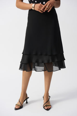 Chiffon And Satin A-Line Skirt