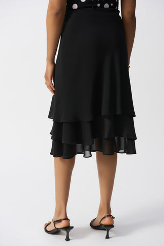 Chiffon And Satin A-Line Skirt