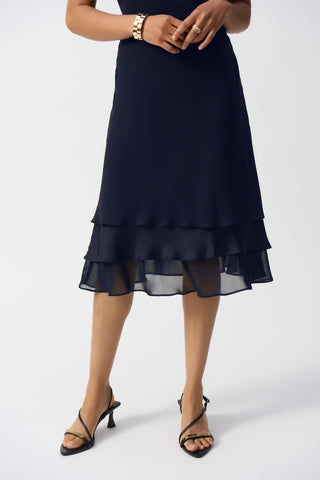 Chiffon And Satin A-Line Skirt