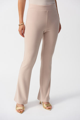 Silky Knit Flared Pull-On Pants