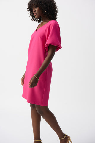 Lux Twill Puff Sleeve Dress