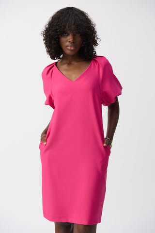 Lux Twill Puff Sleeve Dress