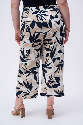 Gauze Tropical Print Culotte Pants