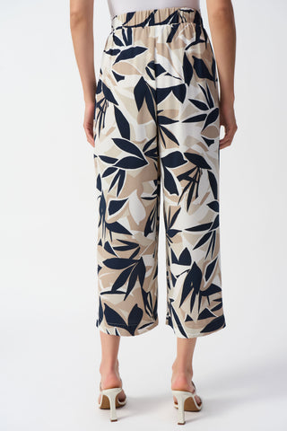 Gauze Tropical Print Culotte Pants