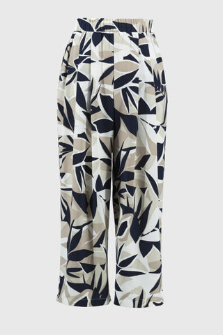 Gauze Tropical Print Culotte Pants