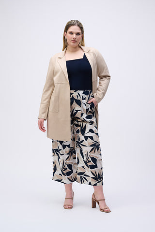 Gauze Tropical Print Culotte Pants