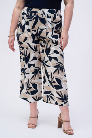 Gauze Tropical Print Culotte Pants