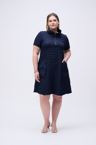 Bubble Jacquard A-Line Dress