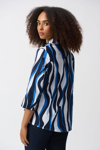 Woven Abstract Print Trapeze Top