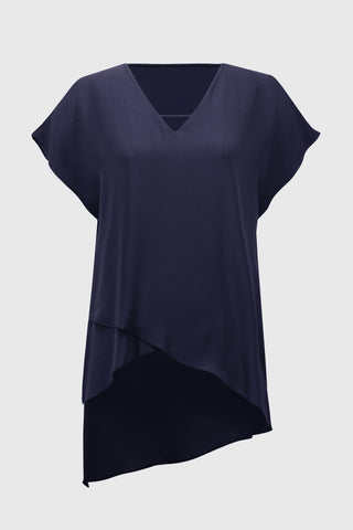 Georgette Asymmetrical Layered Top